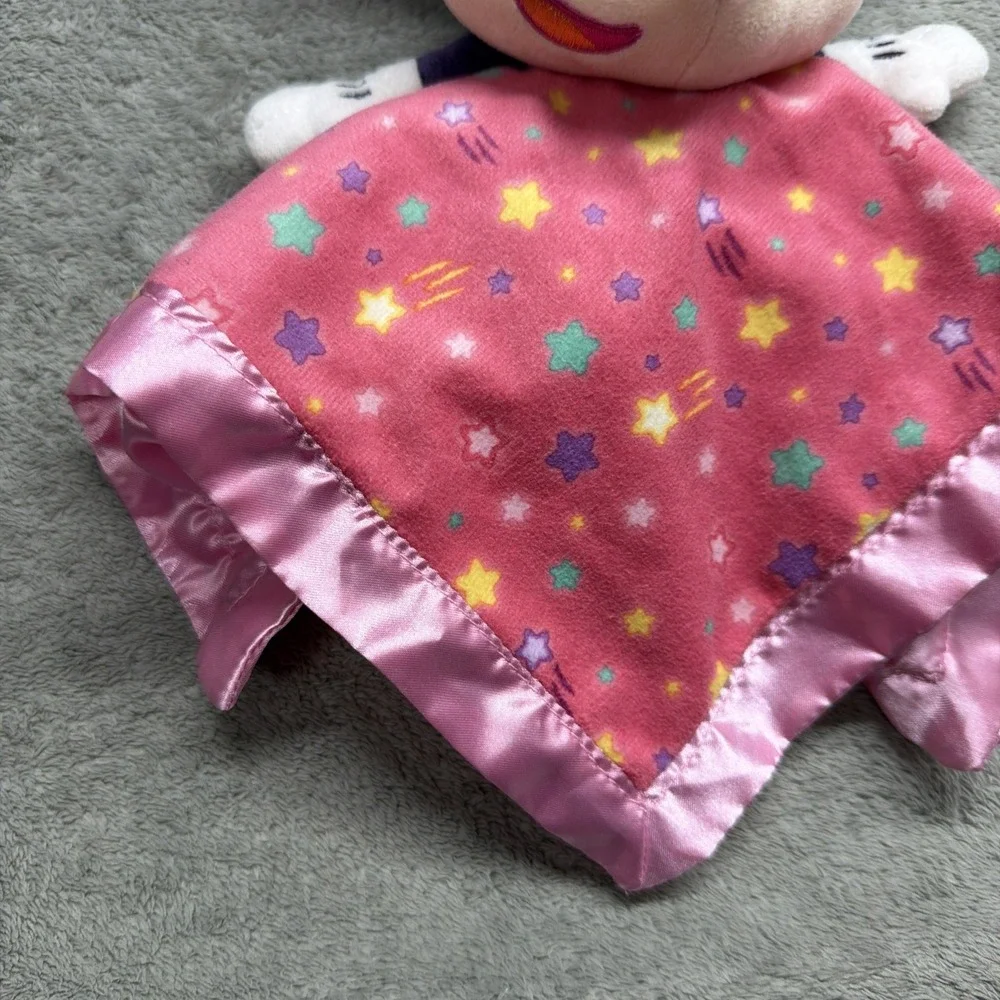 Disney Minnie Mouse Junior Rattle Lovey Satin Blankie Baby Plushie Pink Purple